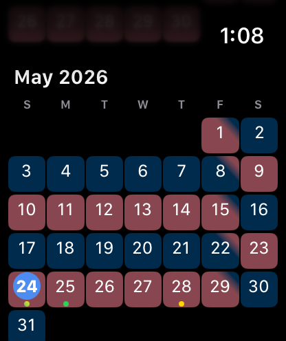 Watch Calendar View